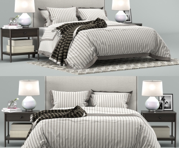 Nordic Style Double Bed-ID:352814226