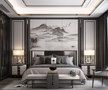 New Chinese Style Bedroom-ID:416660764