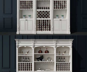 Simple European Style Wine Cabinet-ID:533615124