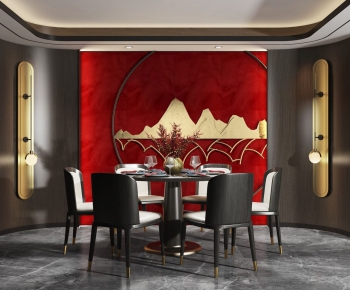 New Chinese Style Dining Room-ID:537643352