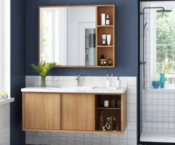 Nordic Style Bathroom Cabinet-ID:309213478