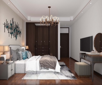 New Chinese Style Bedroom-ID:502401249