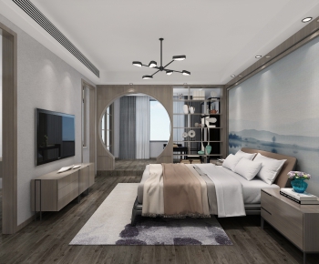 New Chinese Style Bedroom-ID:719172638