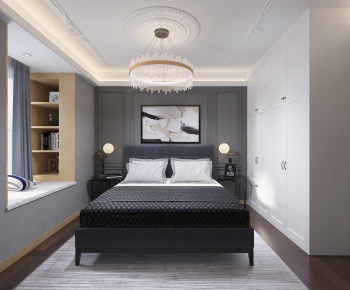 Simple European Style Bedroom-ID:684349442