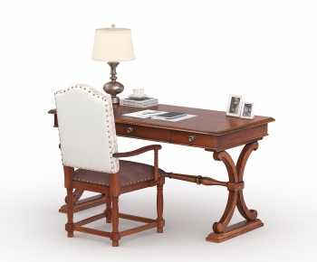 American Style Computer Desk And Chair-ID:842271593
