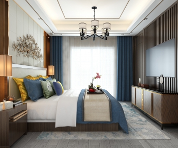 New Chinese Style Bedroom-ID:969754228