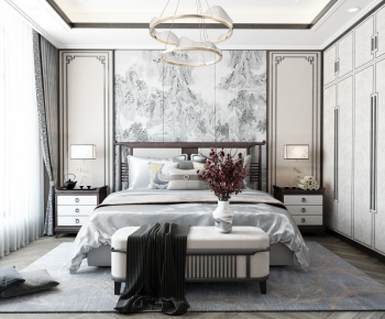 New Chinese Style Bedroom-ID:740517297