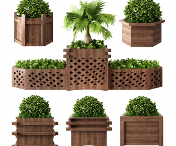 Modern Potted Green Plant-ID:964011359