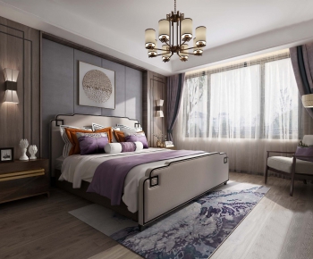 New Chinese Style Bedroom-ID:679705284