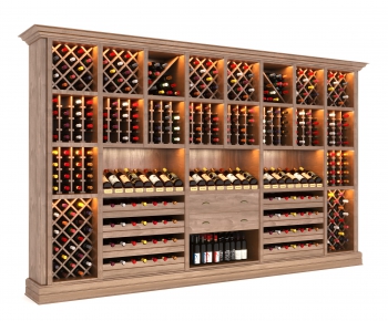 American Style Simple European Style Wine Cabinet-ID:366359587