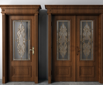 Simple European Style Solid Wood Door-ID:232398197