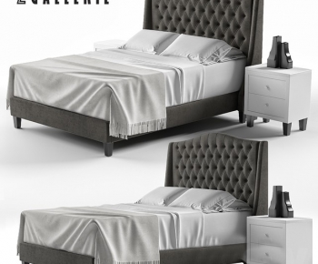 Modern American Style Double Bed-ID:235622913
