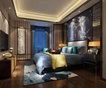 New Chinese Style Bedroom-ID:685349367