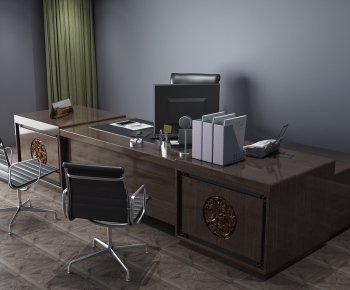 New Chinese Style Office Table-ID:522336882