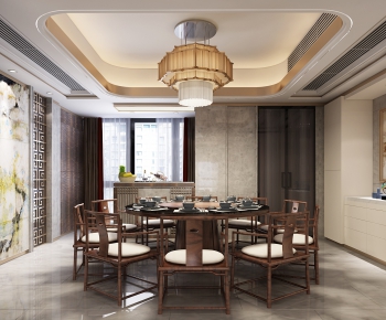 New Chinese Style Dining Room-ID:720282926
