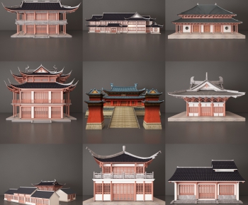New Chinese Style Ancient Architectural Buildings-ID:238256149