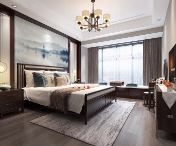 New Chinese Style Bedroom-ID:721484333