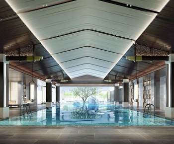 新中式酒店游泳池-ID:378449775