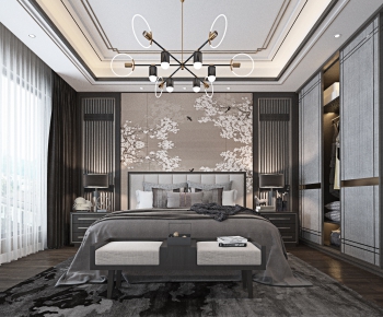 New Chinese Style Bedroom-ID:597798464