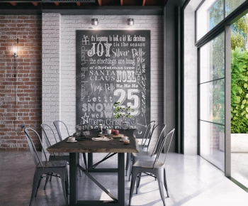 Industrial Style Dining Room-ID:542782853