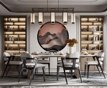 New Chinese Style Dining Room-ID:624828916