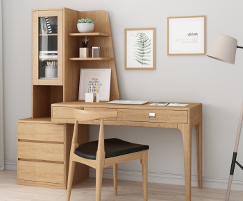 Nordic Style Computer Desk And Chair-ID:919242599
