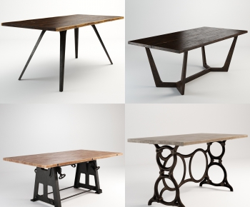 Industrial Style Dining Table-ID:904395365
