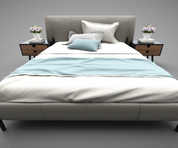 Modern Double Bed-ID:131408689