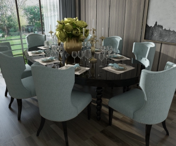 American Style Dining Table And Chairs-ID:904106625