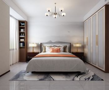 New Chinese Style Bedroom-ID:907225565