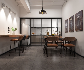 Industrial Style Dining Room-ID:308745814