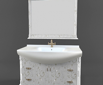 European Style Bathroom Cabinet-ID:495840721