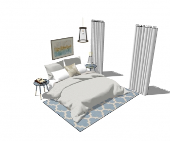 Modern Double Bed-ID:633005874