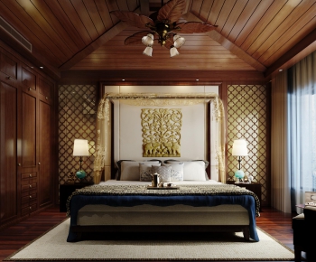 Southeast Asian Style Bedroom-ID:725304349