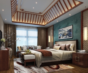 New Chinese Style Bedroom-ID:790081226