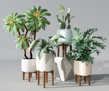 Modern Potted Green Plant-ID:733765224