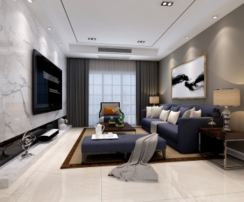 Modern A Living Room-ID:703679813