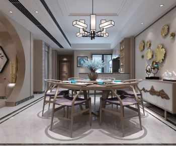New Chinese Style Dining Room-ID:749461724