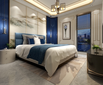 New Chinese Style Bedroom-ID:544123634