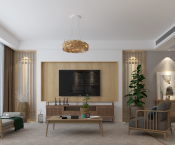 New Chinese Style A Living Room-ID:192948549