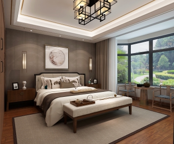 New Chinese Style Bedroom-ID:928415375