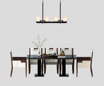 New Chinese Style Dining Table And Chairs-ID:528369876