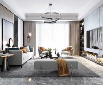 Modern A Living Room-ID:371054138