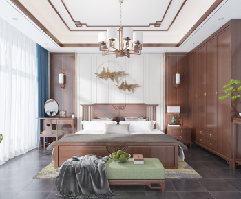 New Chinese Style Bedroom-ID:976823168