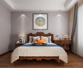 New Chinese Style Bedroom-ID:351476441