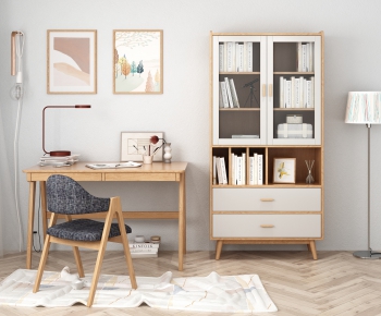 Nordic Style Computer Desk And Chair-ID:877199412