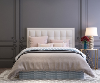 Simple European Style Single Bed-ID:243253941