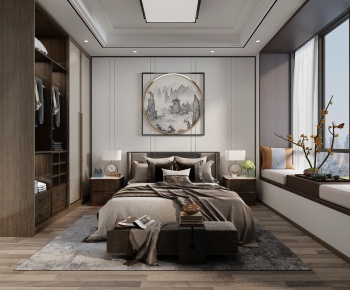 New Chinese Style Bedroom-ID:869501862