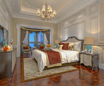 Simple European Style Bedroom-ID:445883536