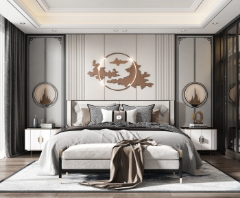 New Chinese Style Bedroom-ID:421286886